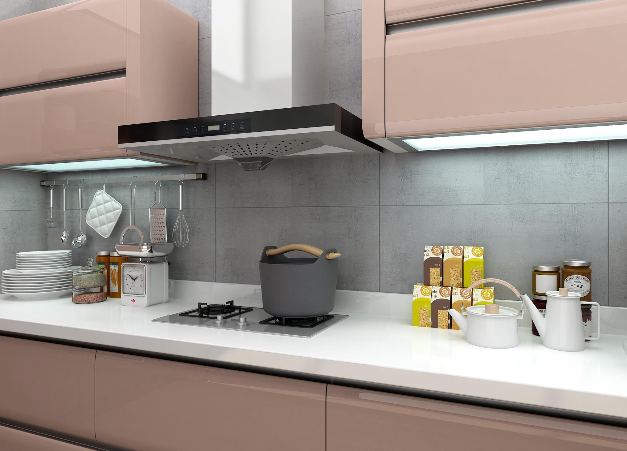 Durable Lacquer Kitchen Cupboard