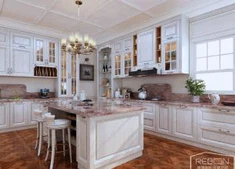 Solid Wood White Kitchen Kabinèt