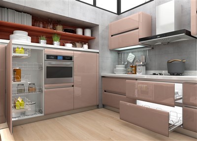 Lacquer Glass kabinèt kwizin